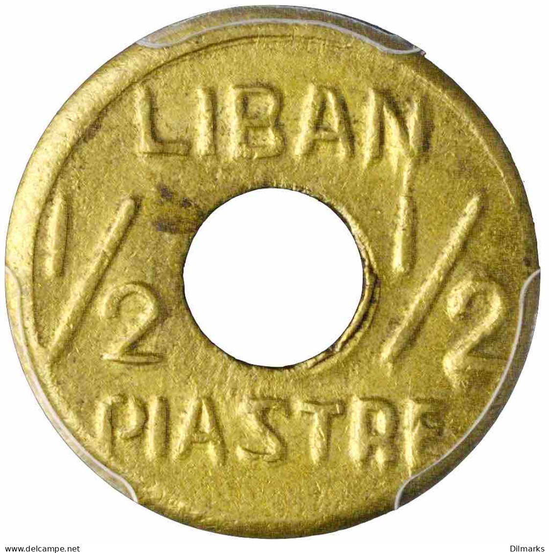 Lebanon 1/2 Piastre 1941, PCGS MS64, &quot;WW2 War Coinage&quot; - Libanon