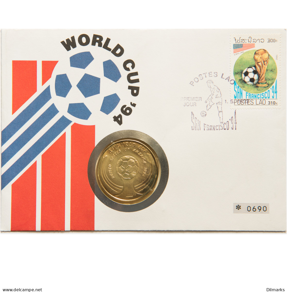 Laos 50 Kip 1991, BU, &quot;FIFA World Cup 1994&quot; - Laos
