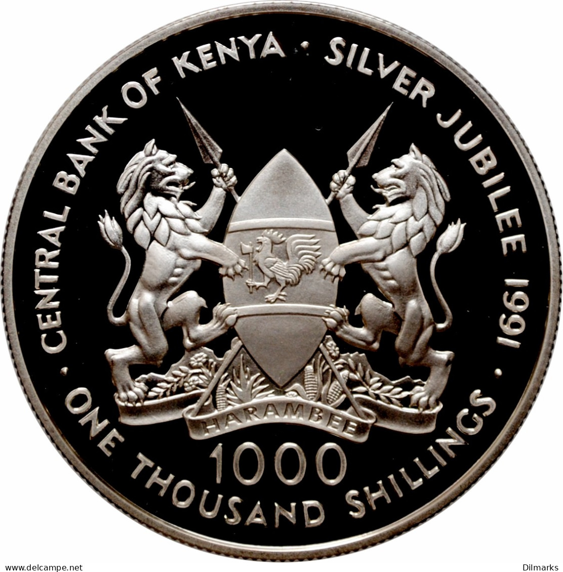 Kenya 1000 Shillings 1991, NGC PF70 UC, &quot;Silver Jubilee Of Central Bank, President Daniel Arap Moi&quot; Top Pop - Kenya
