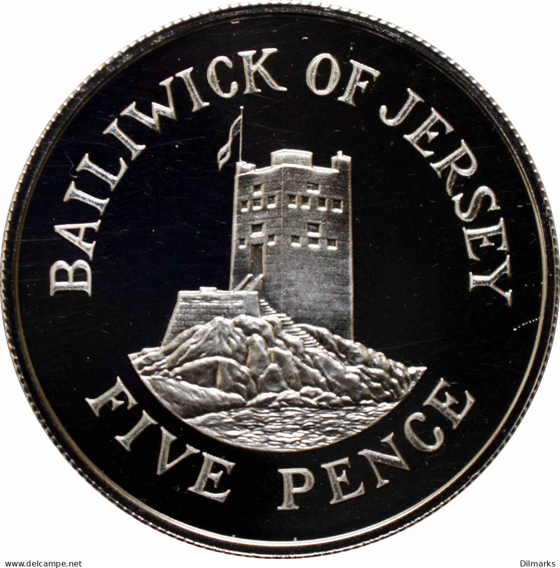 Jersey 5 Pence 1983, PROOF, &quot;Seymour Tower&quot; Silver Coin - Otros & Sin Clasificación