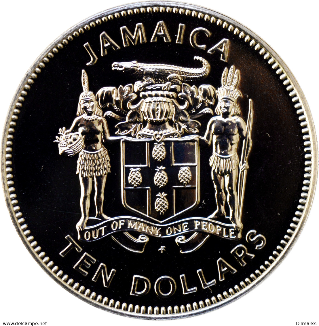 Jamaica 10 Dollars 1981, PROOF, &quot;Crocodile&quot; - Giamaica