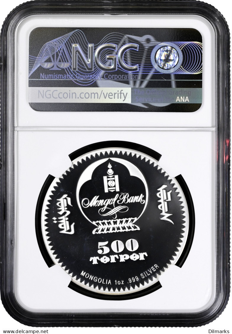 Mongolia 500 Togrok 2020, NGC PF68 UC, &quot;The Travels Of Marco Polo&quot; - Mongolie