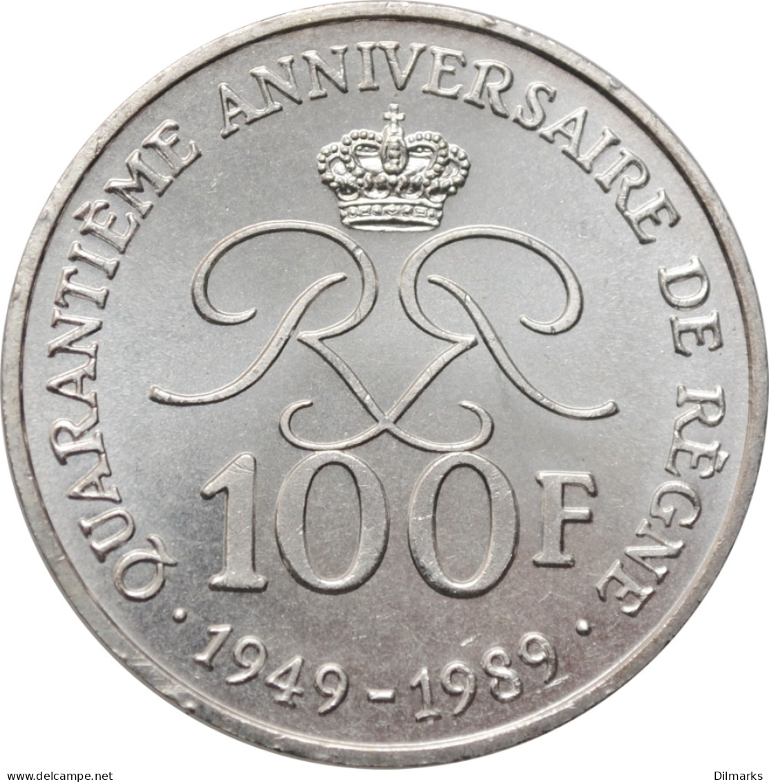 Monaco 100 Francs 1989, BU, &quot;40th Anniversary - Reign Of Rainier III&quot; - Other & Unclassified