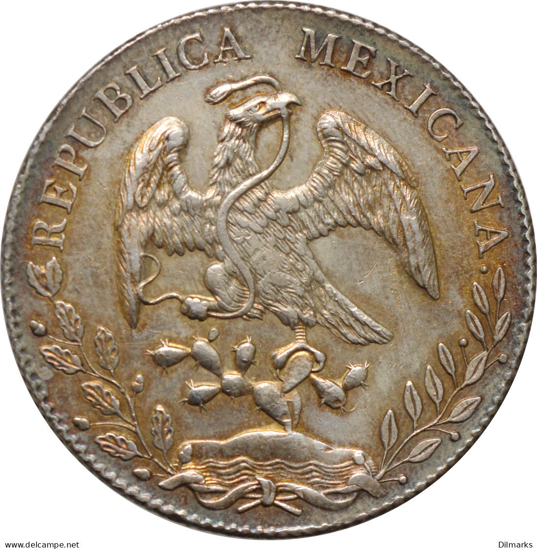 Mexico 8 Reals 1893 Cn AM, AU, &quot;Republic Of Mexico (real) (1823 - 1897)&quot; - Mexique