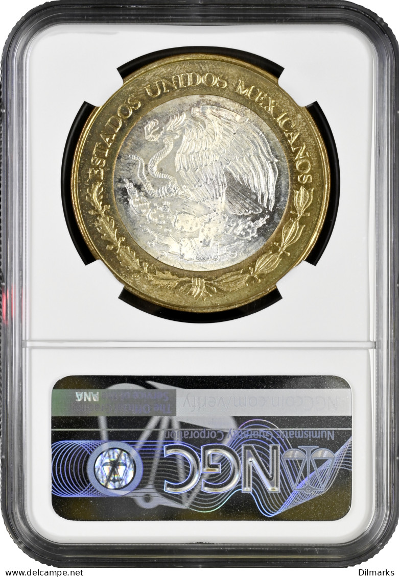 Mexico 100 Pesos 2007, NGC MS63, &quot;Federation 180th Anniv. - Yucatan&quot; - Sonstige – Afrika