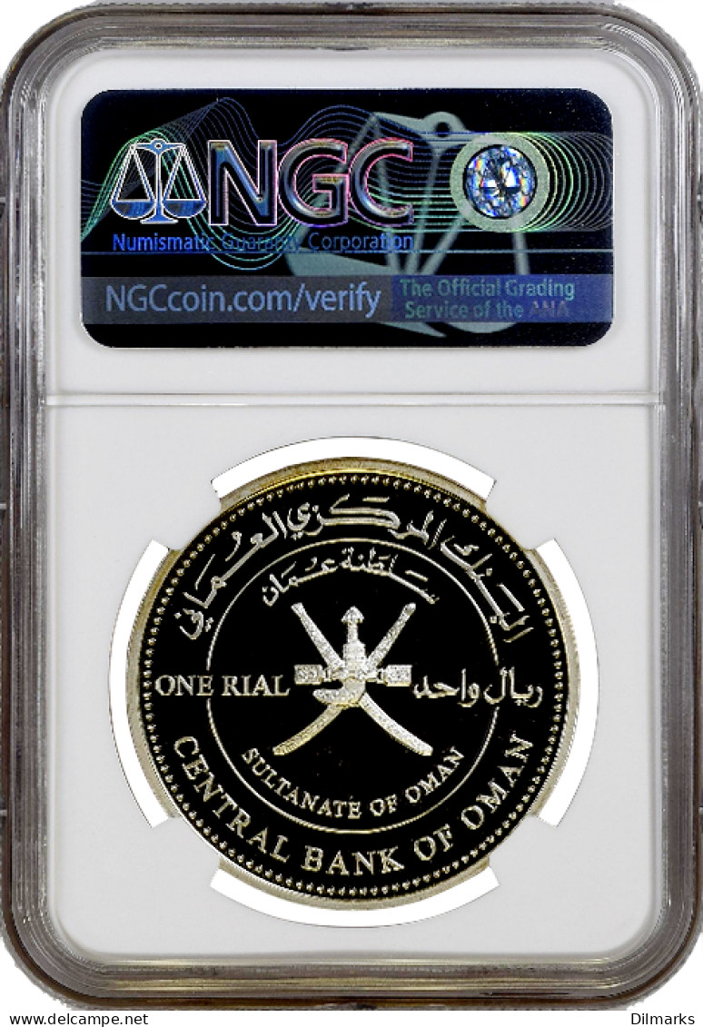 Oman 1 Rial 2009, NGC PF69 UC, &quot;Birds Of Oman - Laughing Dove&quot; - Altri – Africa