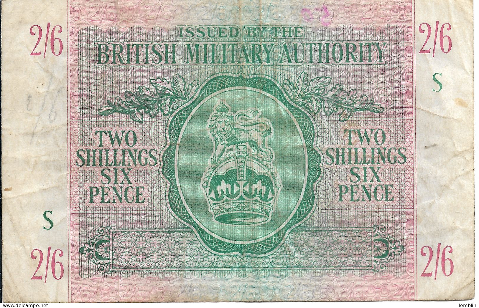 GRANDE-BRETAGNE - 2 SHILLINGS 6 PENCE MILITAIRE 1943 - Altri & Non Classificati