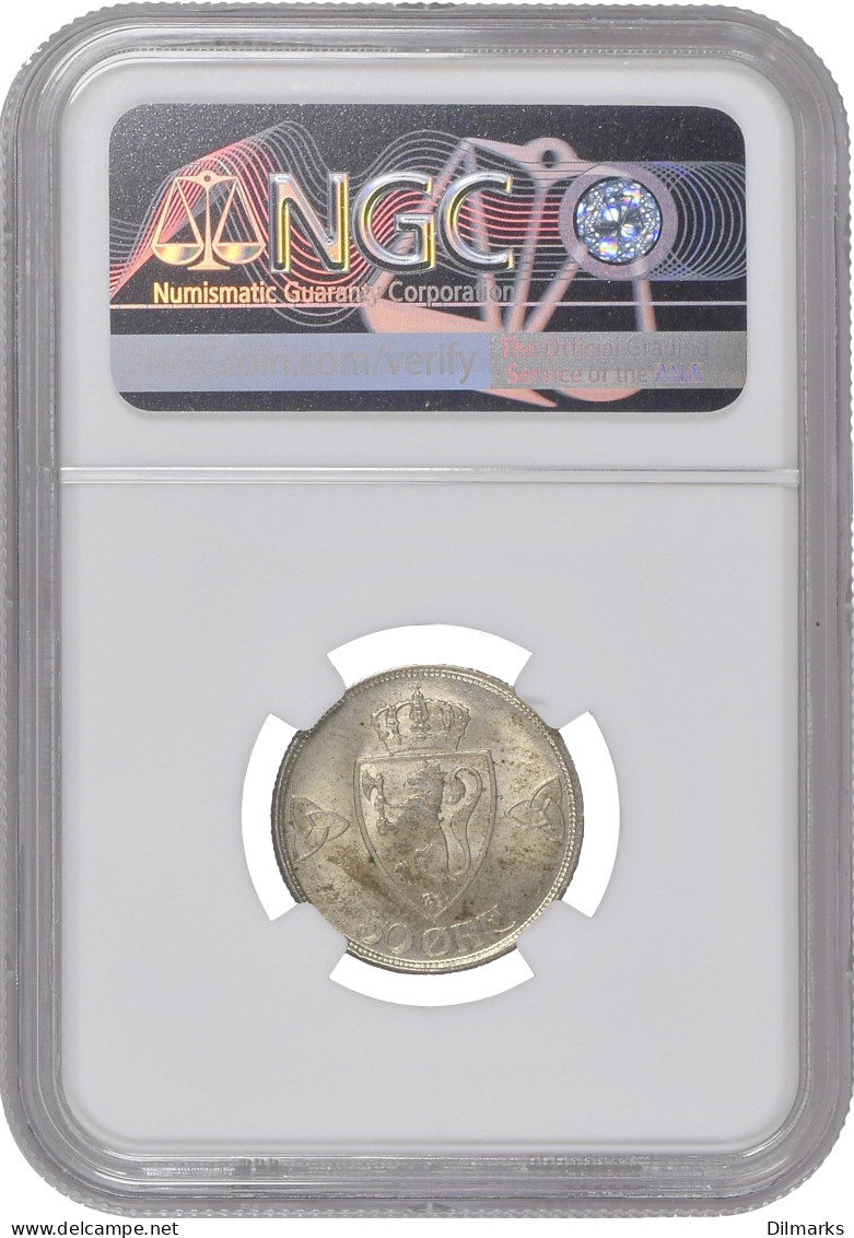 Norway 50 Ore 1918, NGC MS64, &quot;King Haakon VII (1906 - 1957)&quot; - Other - Africa
