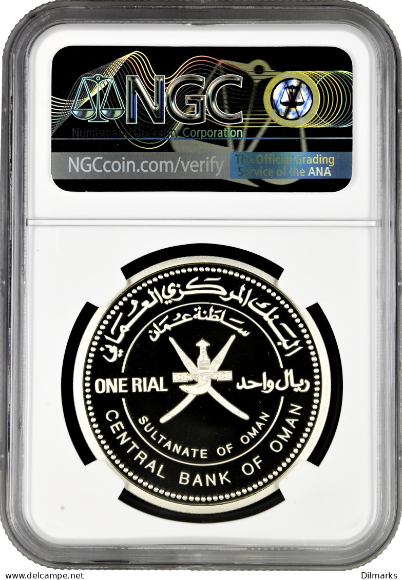 Oman 1 Rial 2008, NGC PF70 UC, &quot;29th Council Summit In Muscat&quot; Top Pop - Omán