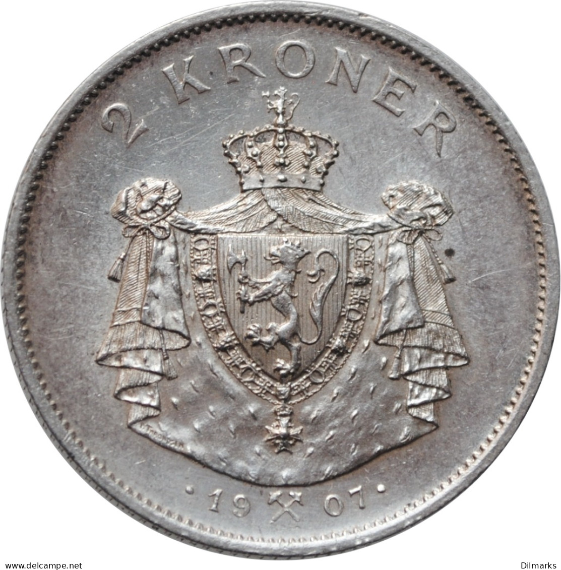 Norway 2 Kroner 1907, UNC, &quot;Norwegian Independence&quot; - Norvège