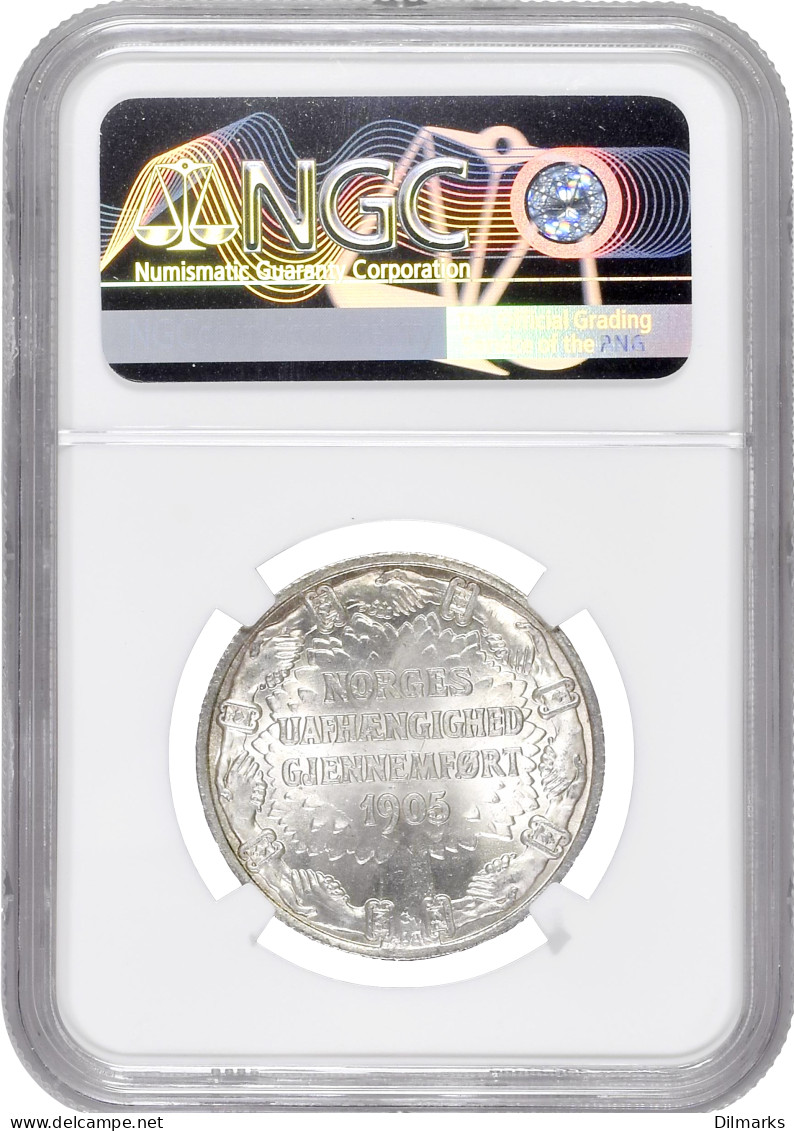 Norway 2 Kroner 1906, NGC MS65, &quot;1th Anniversary - Norwegian Independence&quot; - Other - Africa