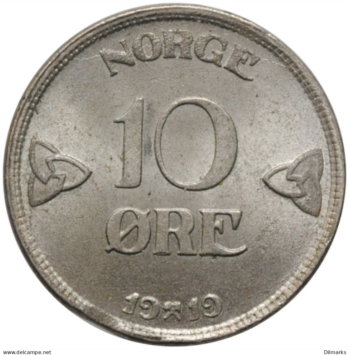 Norway 10 Ore 1919, BU, &quot;King Haakon VII (1906 - 1957)&quot; - Norvège