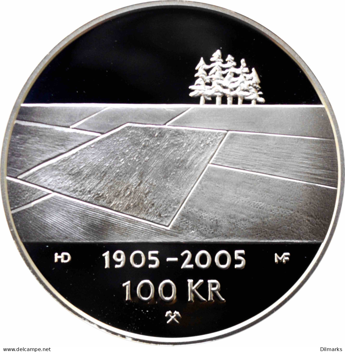 Norway 100 Kroner 2003, PROOF, &quot;100th Anniversary - Independence&quot; Silver Coin - Norvegia