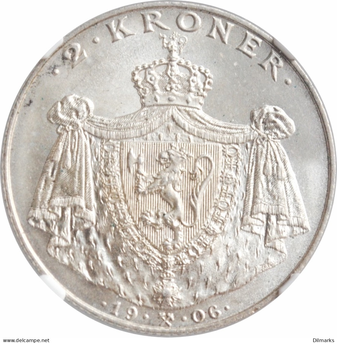 Norway 2 Kroner 1906, NGC MS65, &quot;1th Anniversary - Norwegian Independence&quot; - Sonstige – Afrika