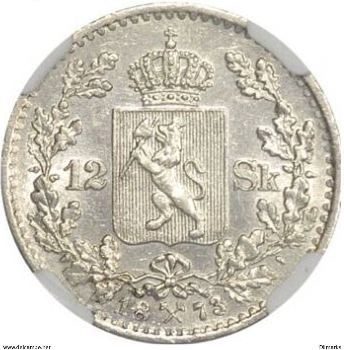 Norway 12 Skilling 1873, NGC MS61, &quot;King Oscar II (1872 - 1905)&quot; - Other - Africa