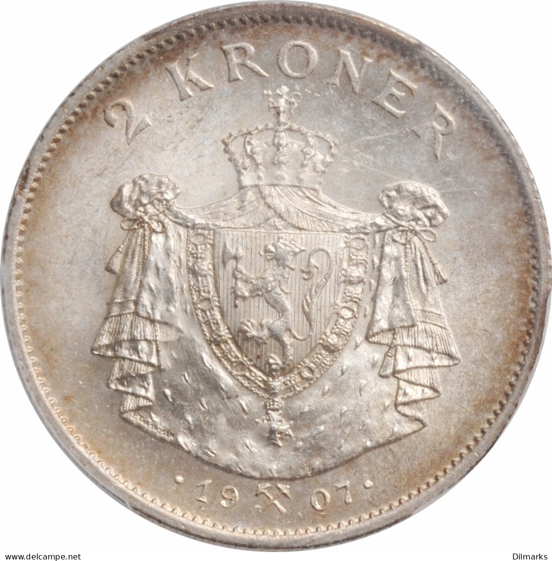 Norway 2 Kroner 1907, PCGS MS64, &quot;Norwegian Independence&quot; - Sonstige – Afrika
