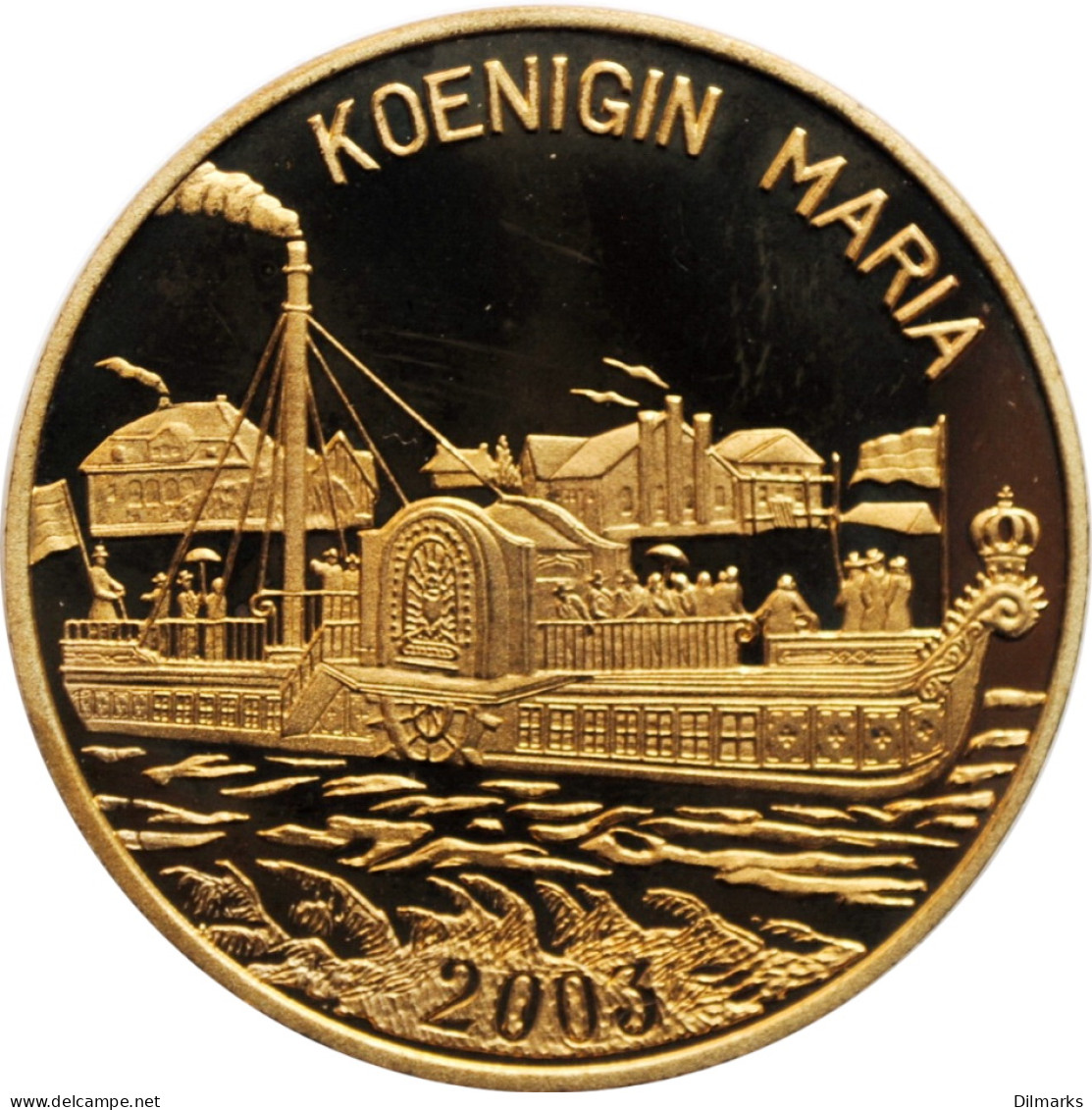North Korea 1 Won 2003, PROOF, &quot;Steamship &quot;Koenigin Maria&quot; - Colonias