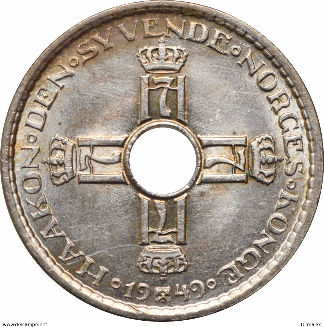 Norway 1 Krone 1949, UNC, &quot;King Haakon VII (1906 - 1957)&quot; - Norvège