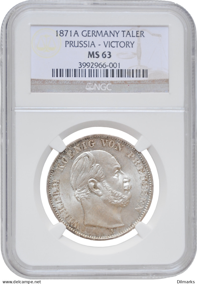 Prussia 1 Thaler 1871, NGC MS63, &quot;Victory In The Franco-Prussian War&quot; - Altri – Africa
