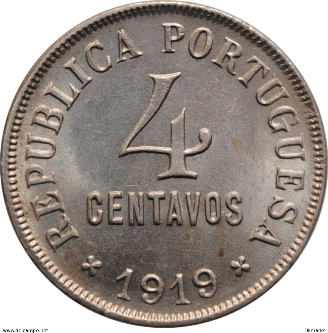 Portugal 4 Centavos 1919, BU, &quot;Portuguese Republic (1911 - 1969)&quot; - Portugal