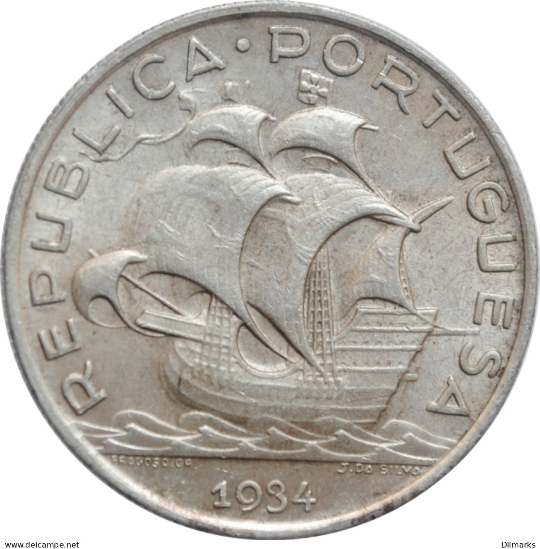 Portugal 10 Escudos 1934, UNC, &quot;Portuguese Republic (1911 - 1969)&quot; - Portogallo