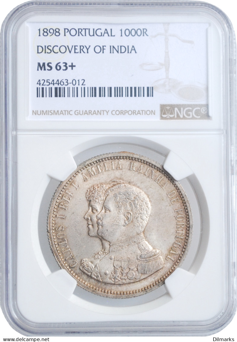 Portugal 1000 Reis 1898, NGC MS63+, &quot;400th Anniversary - Discovery Of India&quot; - Other - Africa