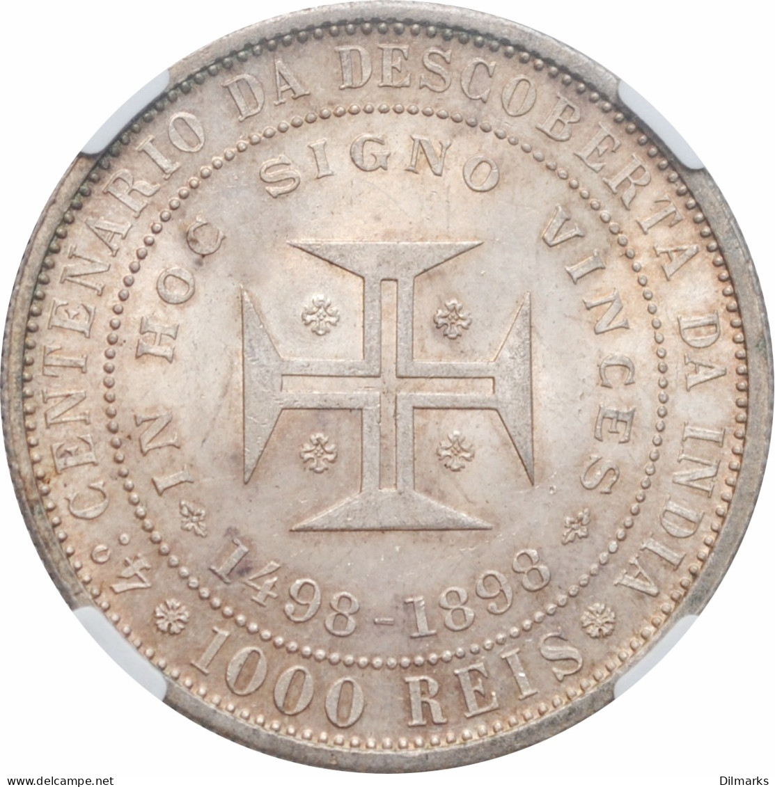 Portugal 1000 Reis 1898, NGC MS63+, &quot;400th Anniversary - Discovery Of India&quot; - Sonstige – Afrika