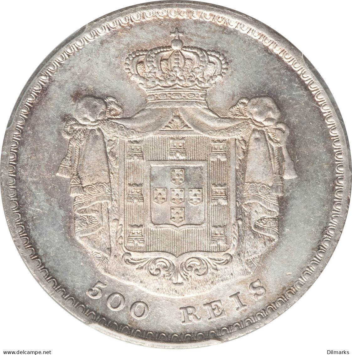 Portugal 500 Reis 1856, PCGS MS63, &quot;King Pedro V (1853 - 1861)&quot; - Sonstige – Afrika