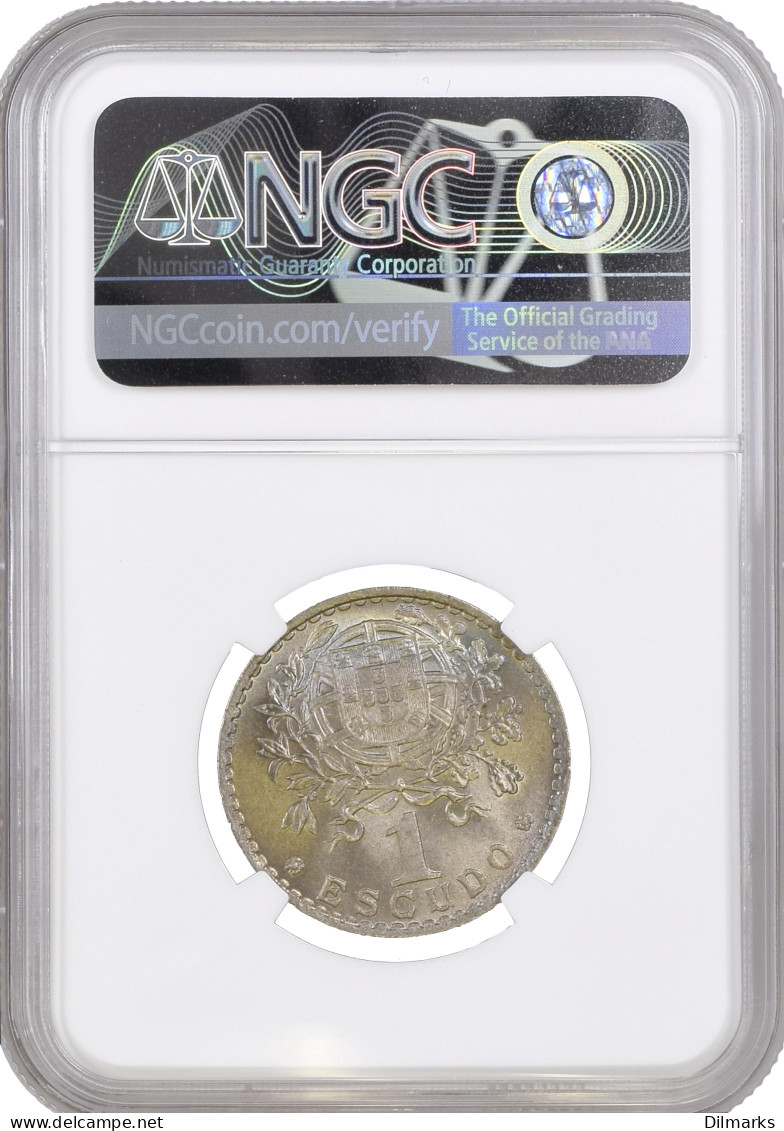 Portugal 1 Escudo 1952, NGC MS65, &quot;Portuguese Republic (1911 - 1969)&quot; - Sonstige – Afrika