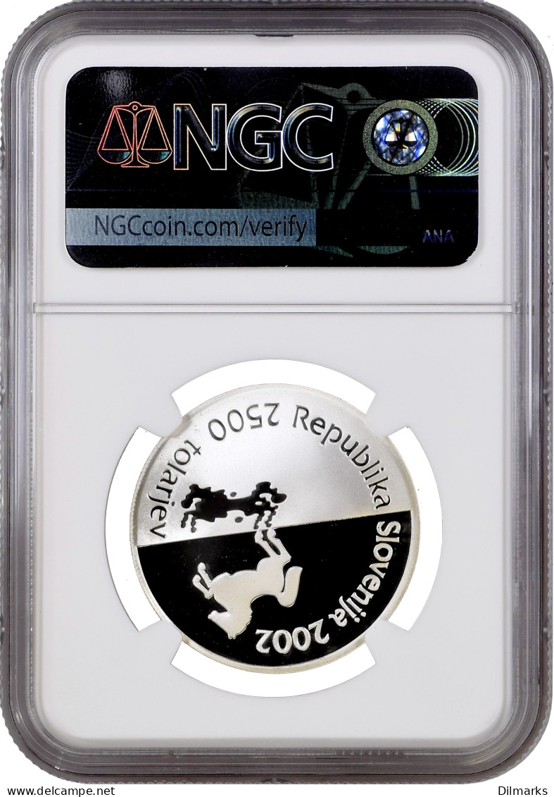 Slovenia 2500 Tolarjev 2002, NGC PF69 UC, &quot;35th Chess Olympiad&quot; - Other - Africa