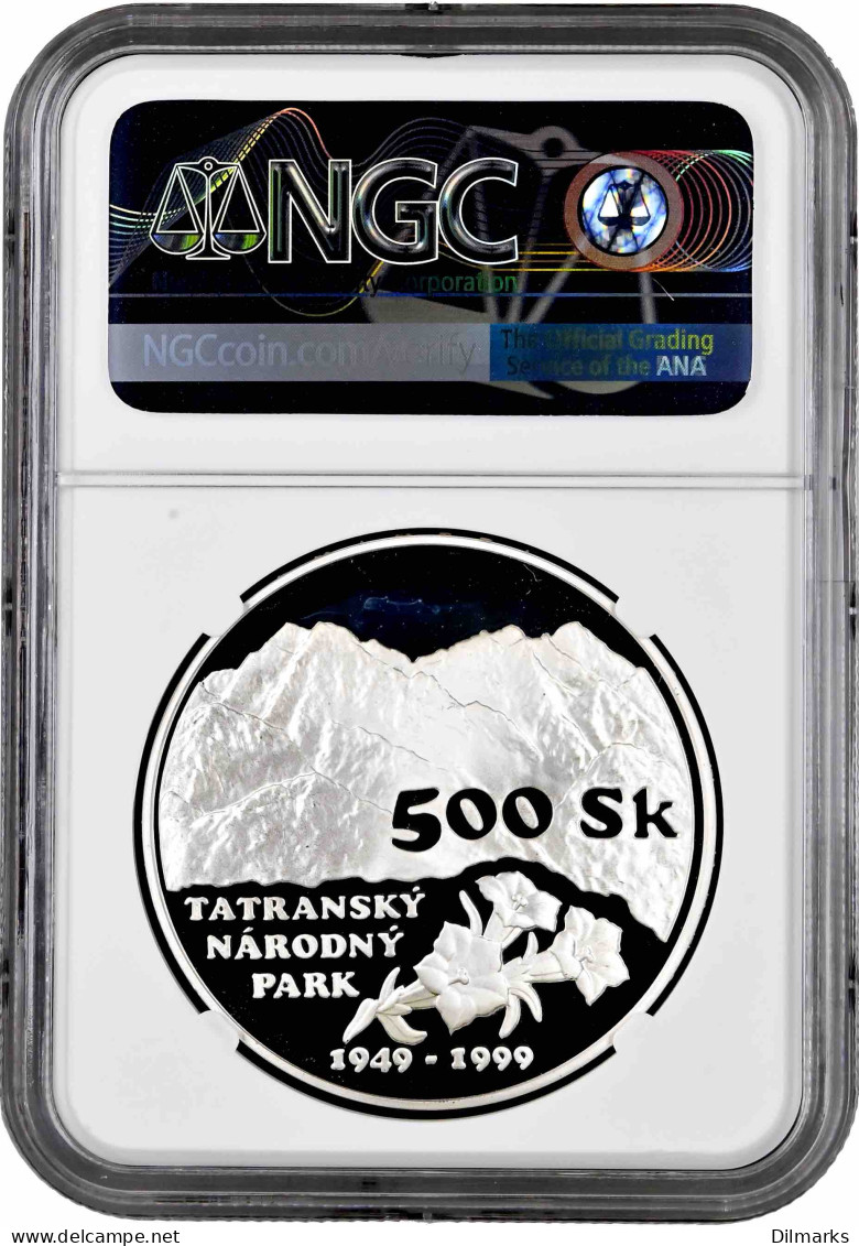 Slovakia 500 Korun 1999, NGC PF69 UC, &quot;50th Anniversary - Tatra National Park&quot; Top Pop - Slowakei