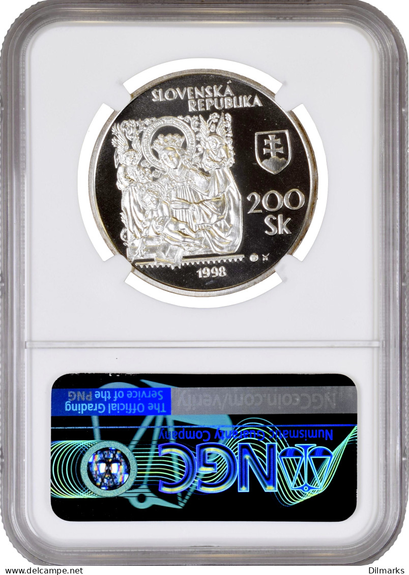 Slovakia 200 Korun 1998, NGC MS69, &quot;Slovak National Gallery&quot; Top Pop - Slovaquie