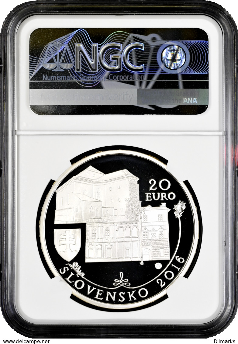 Slovakia 20 Euro 2016, NGC PF69 UC, &quot;Preservation Area - Banska Bystrica&quot; TopPop - Slovaquie