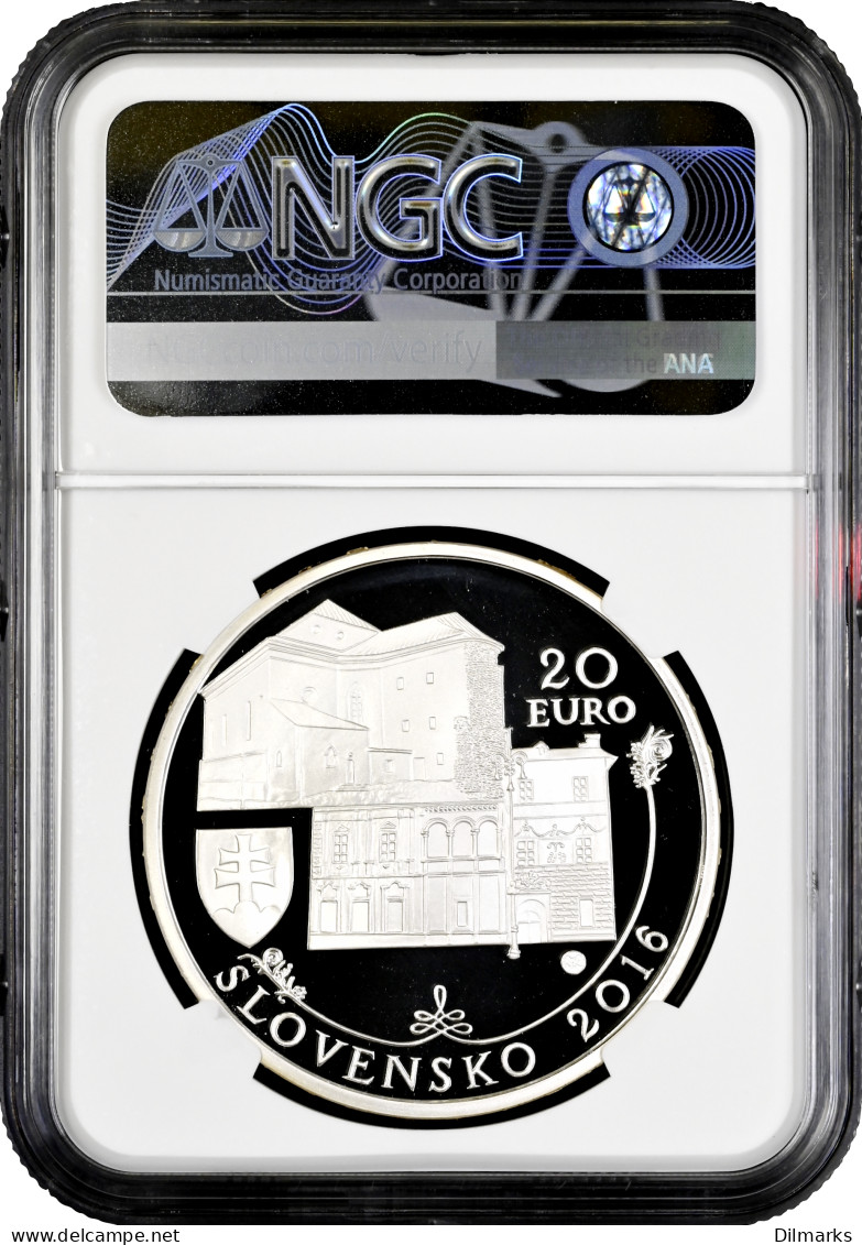 Slovakia 20 Euro 2016, NGC PF69 UC, &quot;Preservation Area - Banska Bystrica&quot; TopPop - Slowakei