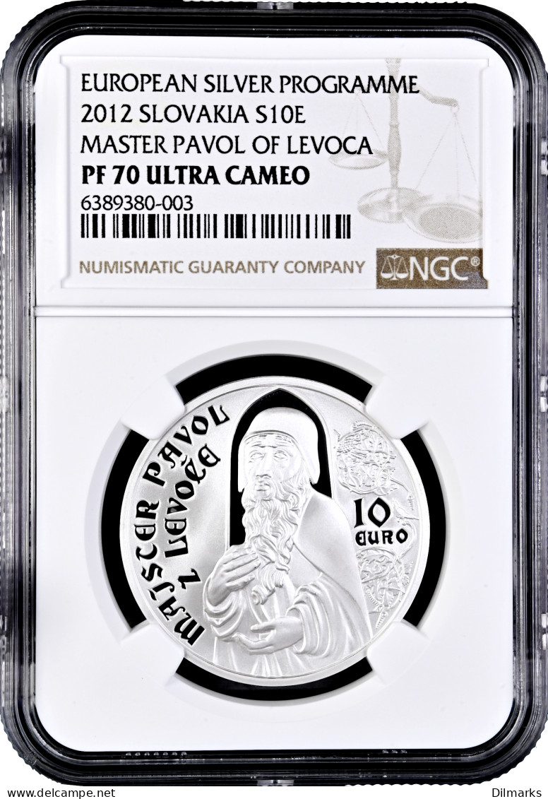 Slovakia 10 Euro 2012, NGC PF70 UC, &quot;Master Paul Of Levoсa&quot; Top Pop - Eslovaquia