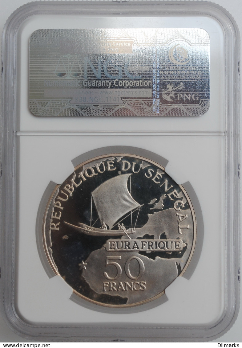 Senegal 50 Francs 1975, NGC PF66 UC, &quot;25th Anniversary Of Eurafrique Program&quot; - Sénégal