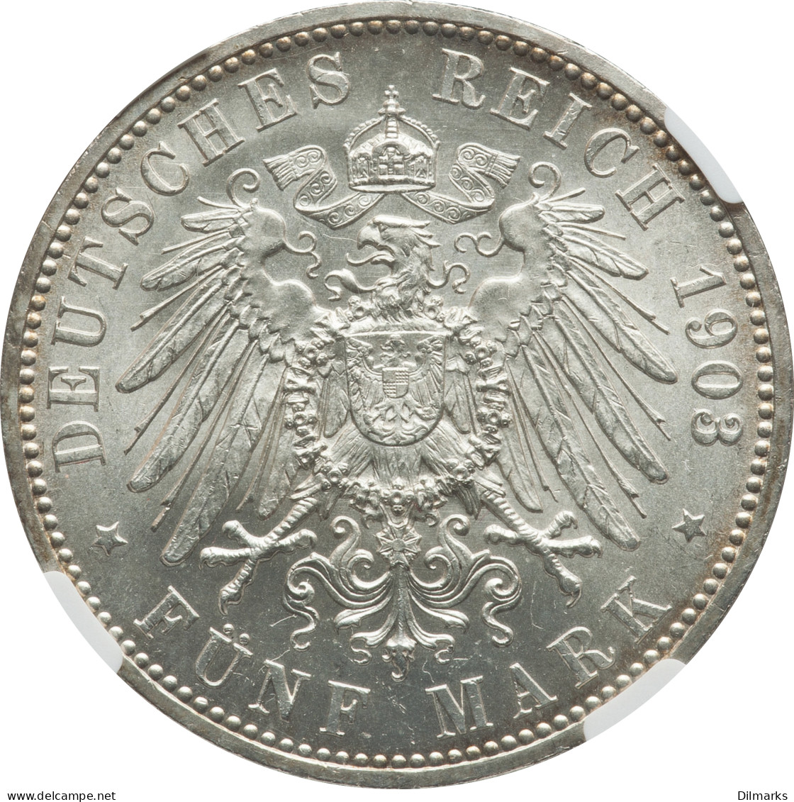 Saxe-Weimar-Eisenach 5 Mark 1903, NGC MS63, &quot;Wedding Of William And Caroline&quot; - Sonstige – Afrika