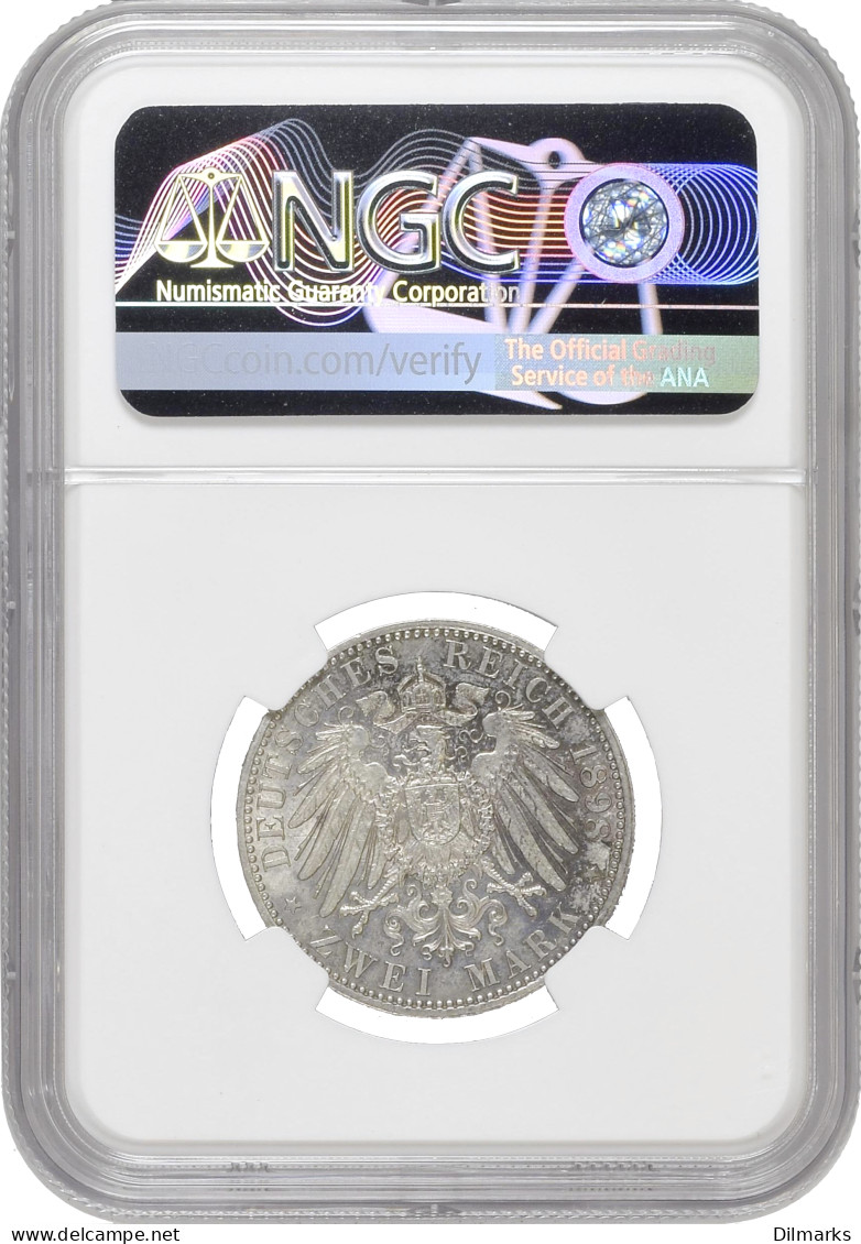 Saxe-Weimar-Eisenach 2 Mark 1898, NGC MS61, &quot;Charles Alexander (1853 - 1901)&quot; - Other - Africa