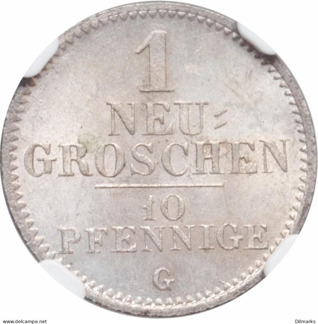 Saxony 1 Neugroschen 1841, NGC MS63, &quot;King Frederick Augustus II (1836 - 1854)&quot; - Taler & Doppeltaler