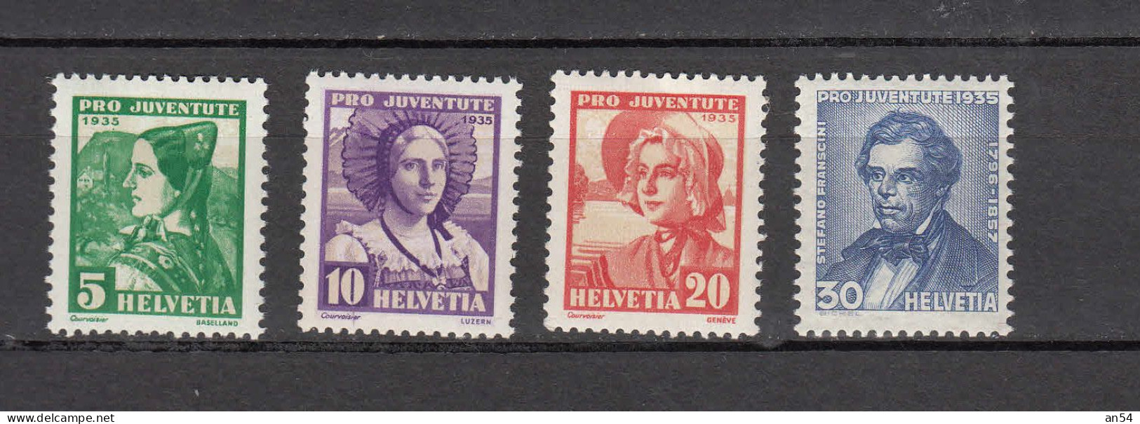 PJ   1935     N° J73 à J76   NEUFS**     COTE 15.00      CATALOGUE SBK - Unused Stamps