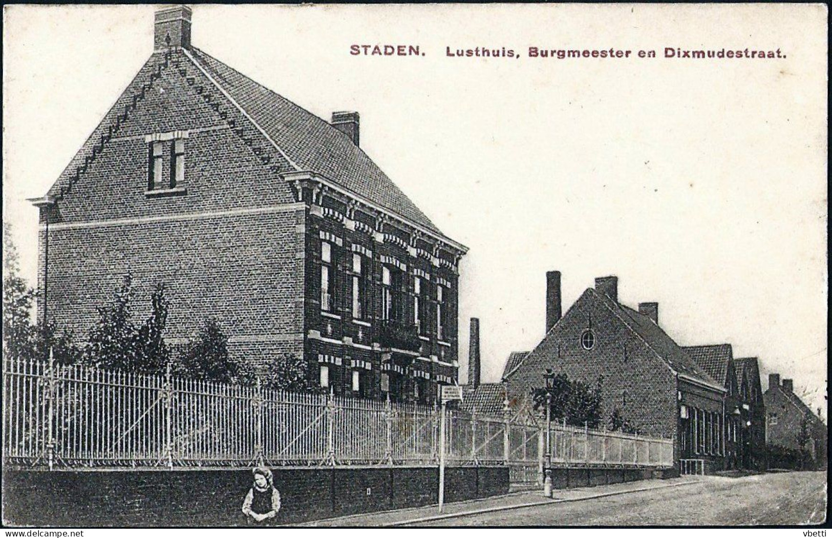 Belgium / Belgique: Staden, Lusthuis Burgemeester En Dixmudestraat  1915 - Staden