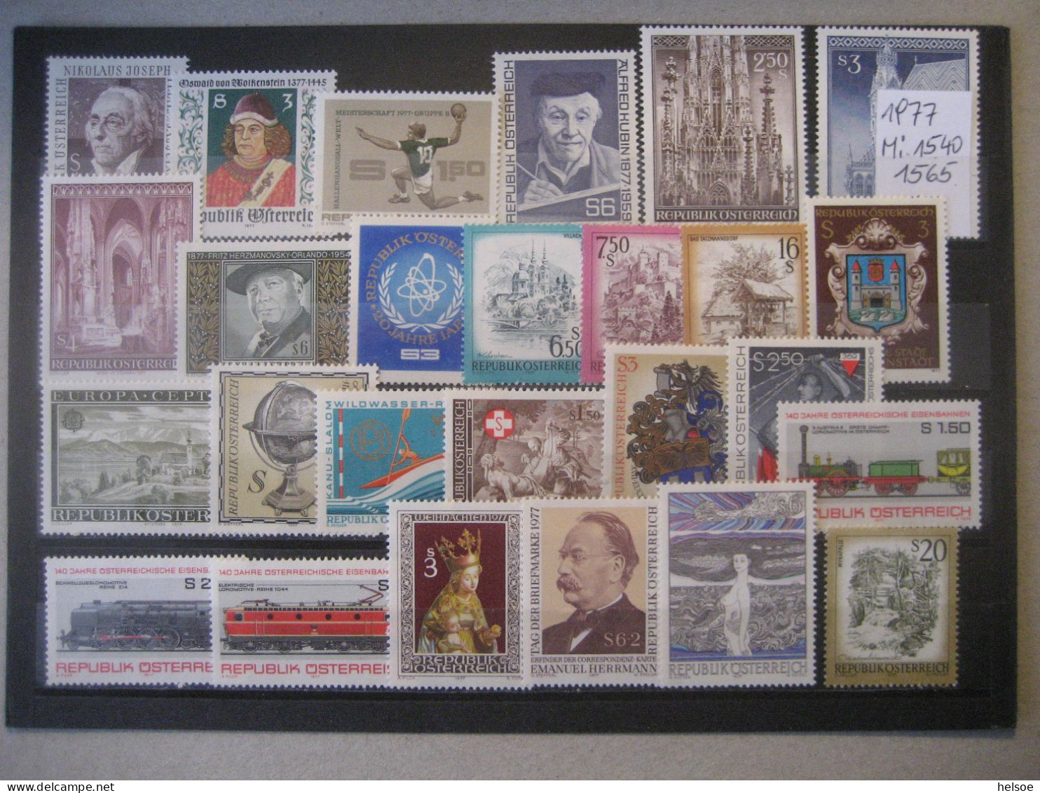 Österreich- Ganze Jahrgänge 1977, MiNr. 1540-1565 ** Ungebraucht - Años Completos