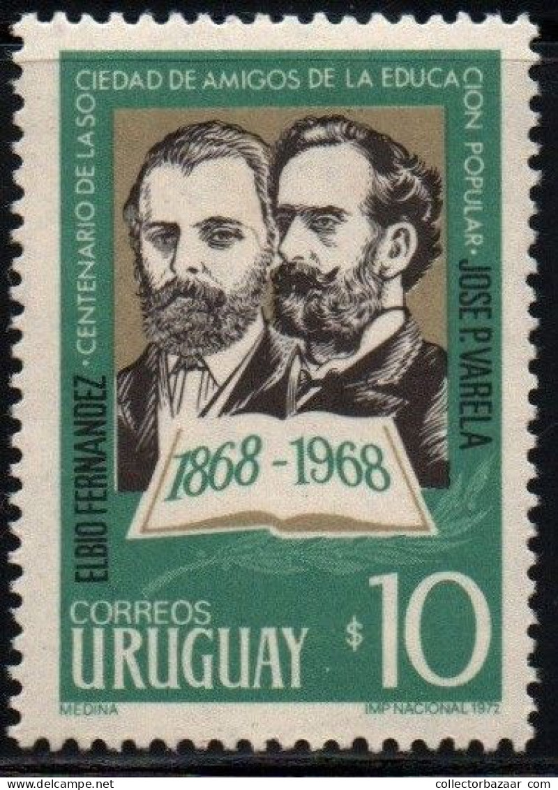 1973 Uruguay Elbio Fernandez And Jose P. Varela #851 ** MNH - Uruguay