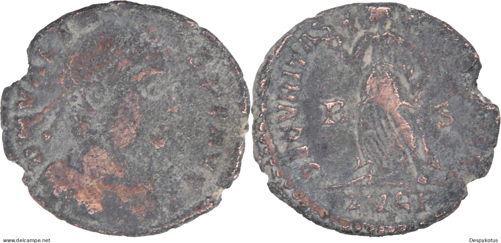 ROME - Nummus AE3 - VALENS - SECVRITAS REIPVBLICAE - Lyon (R|S/LVGP) - RIC 22b Xxxia - RARE - 18-203 - La Fin De L'Empire (363-476)