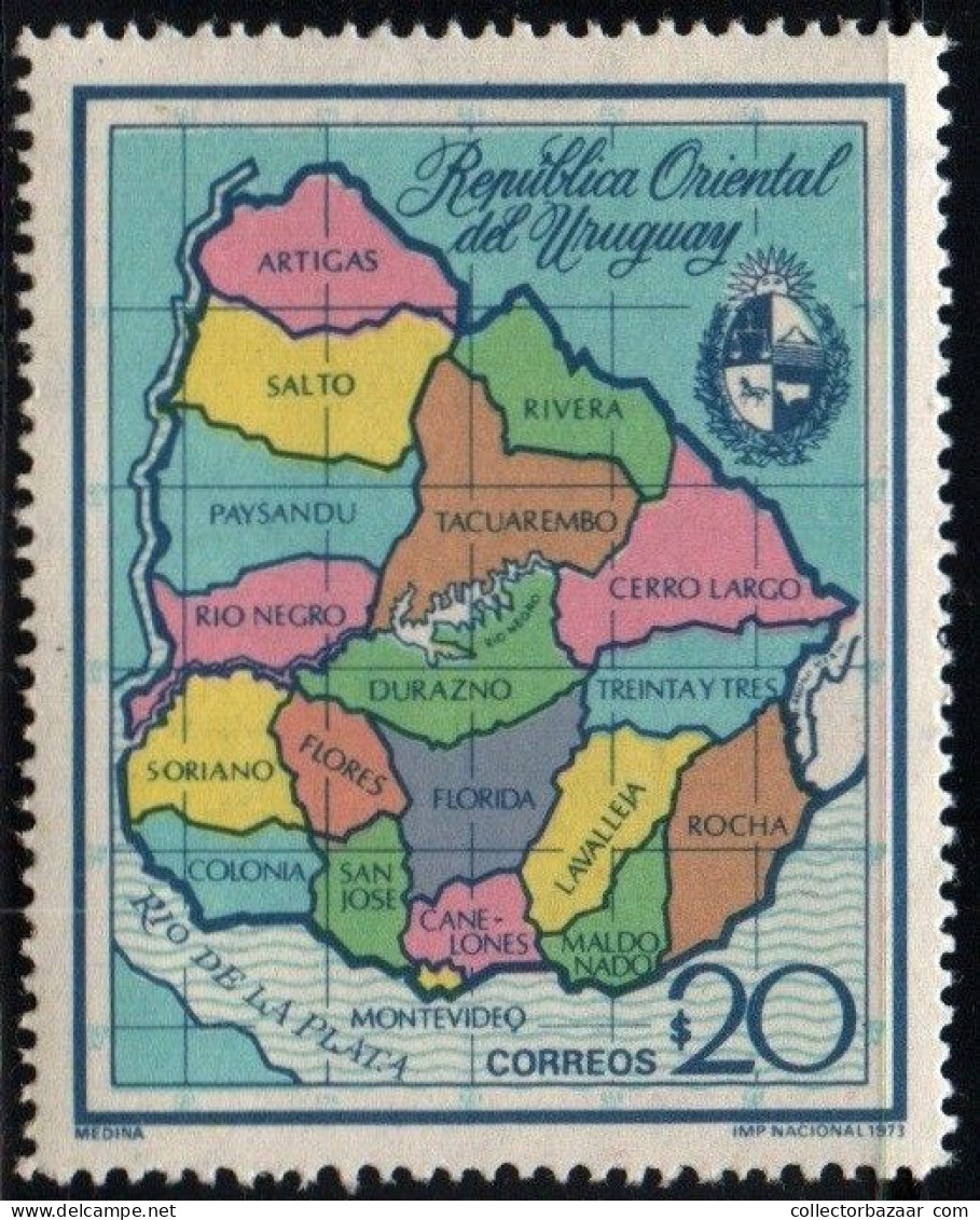 1973 Uruguay Provincial Map Of Uruguay  #857 ** MNH - Uruguay