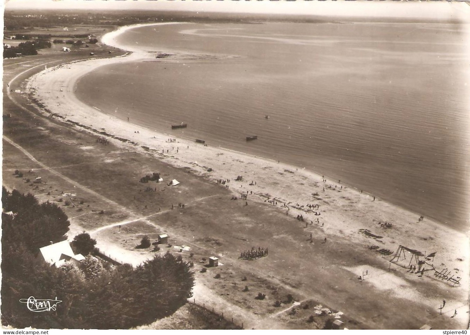 L’ÎLE TUDY - La Grande Plage - Vue Aérienne - Ile Tudy