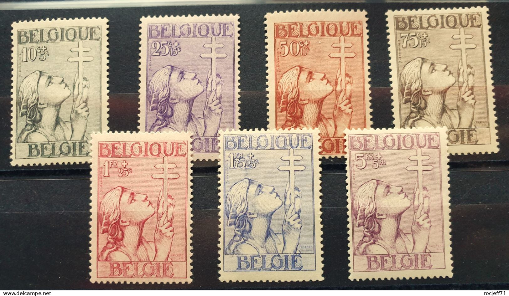 03 - 24 - Belgique - 1933 Antituberculeux - N° 377 à 383 **  - TB - Value : 900 Euros - Unused Stamps