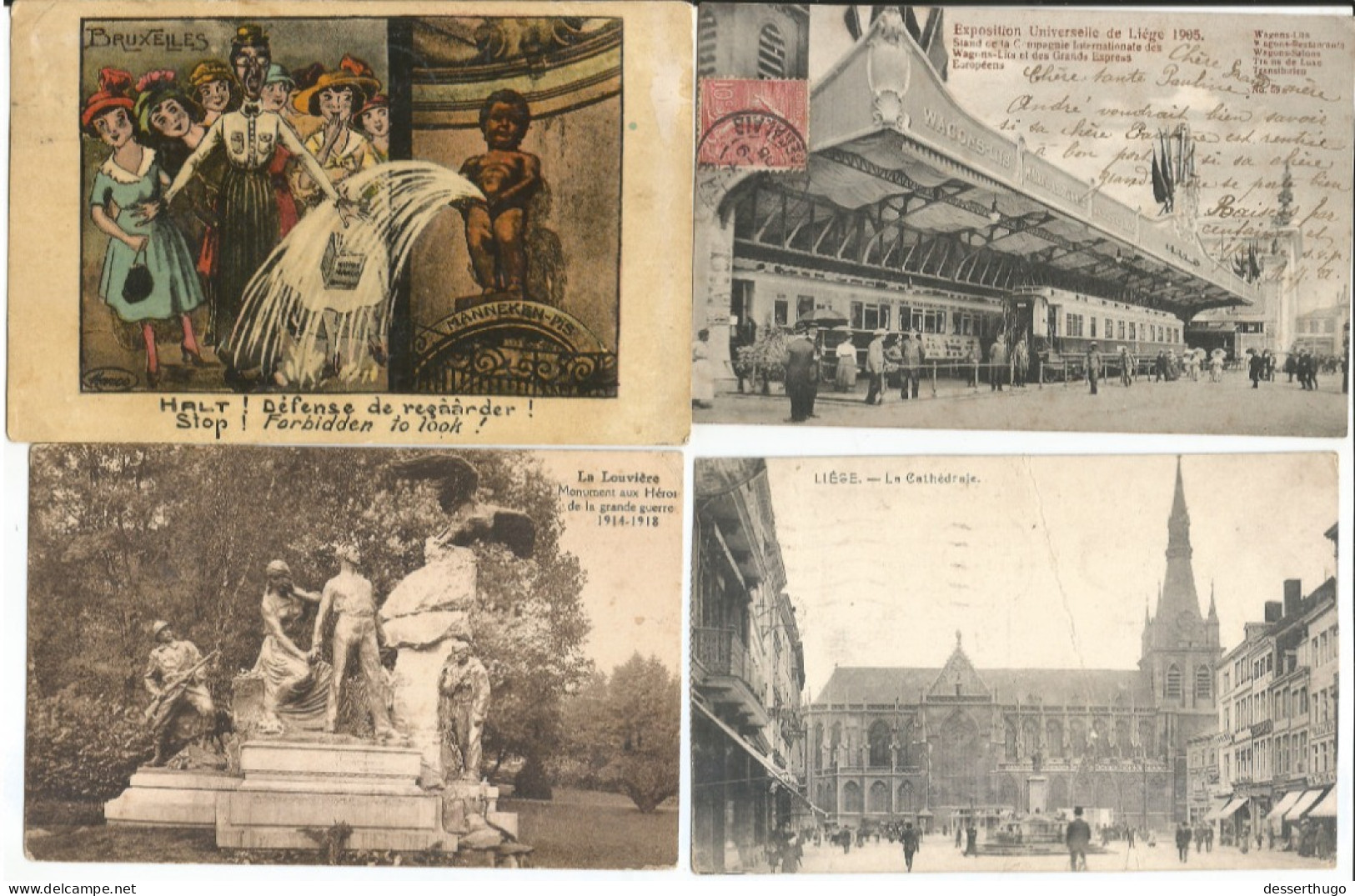 lot de 180 cpa sur la belgique  dont une soixantaine écrite,timbrée -petite carte-toute scannée