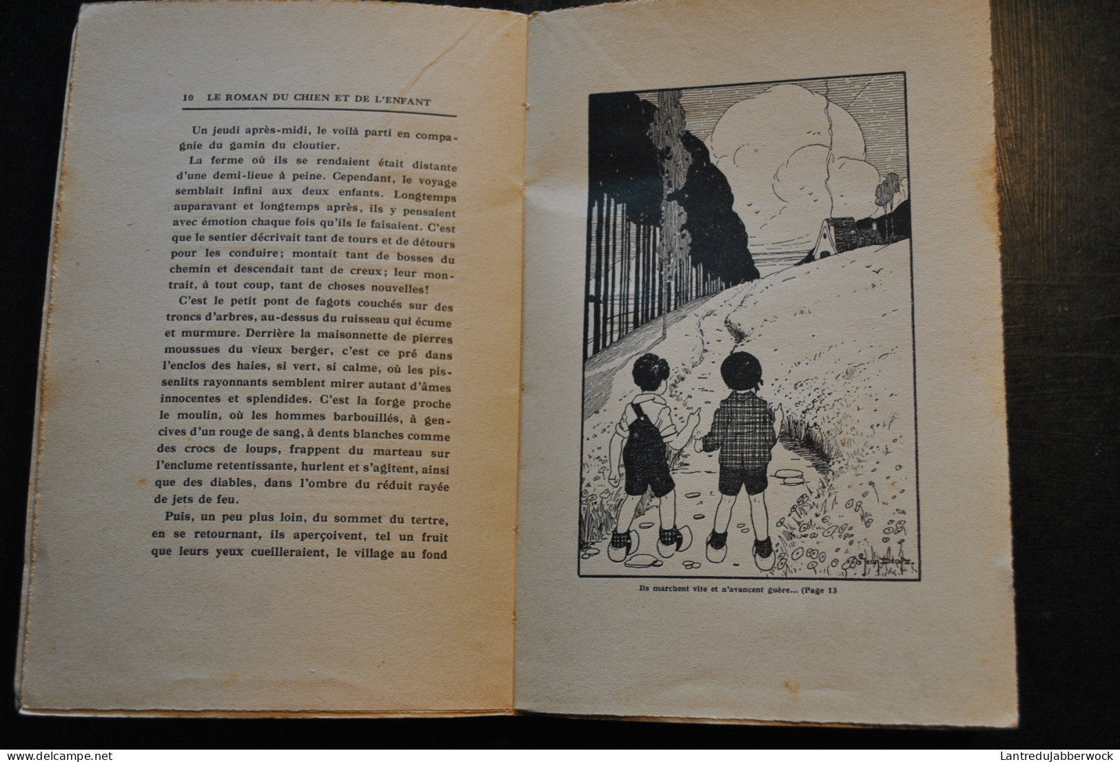 Louis Delattre LE ROMAN DU CHIEN ET DE L'ENFANT Illustrations Jean Dratz - Office De Publicité 1933 Littérature Belge - Autori Belgi