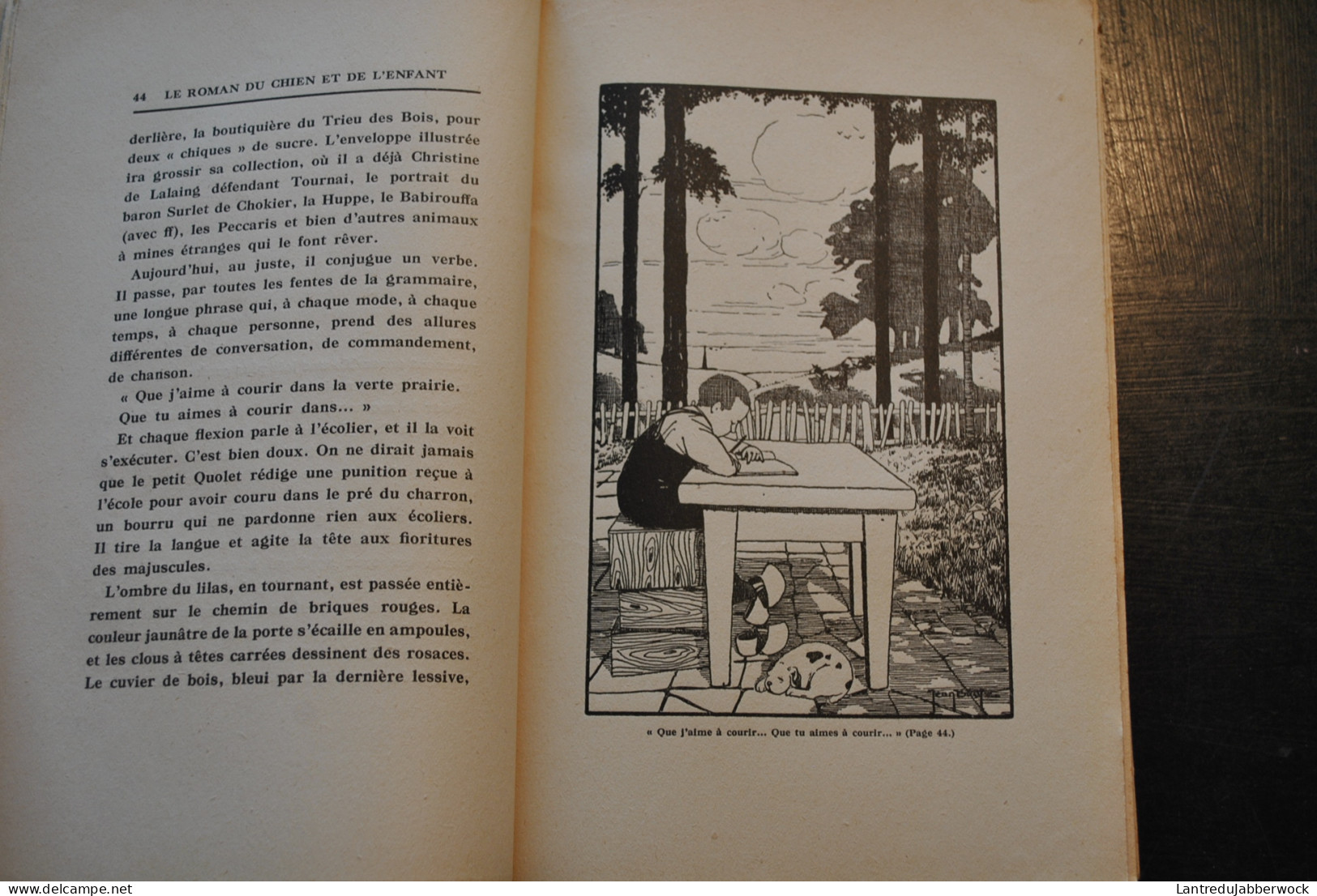 Louis Delattre LE ROMAN DU CHIEN ET DE L'ENFANT Illustrations Jean Dratz - Office De Publicité 1933 Littérature Belge - Auteurs Belges